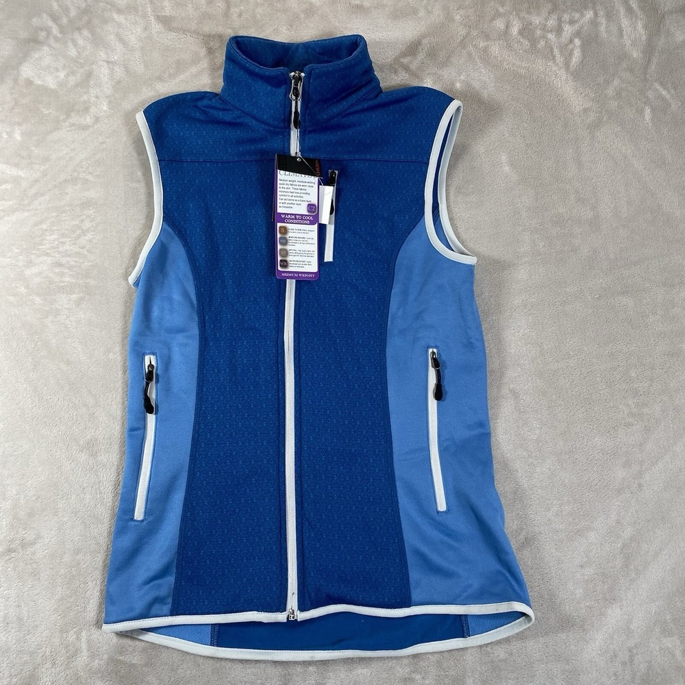 Narragansett Traders Vest Women size S Blue Casual Full Zip with Pockets Outdoor